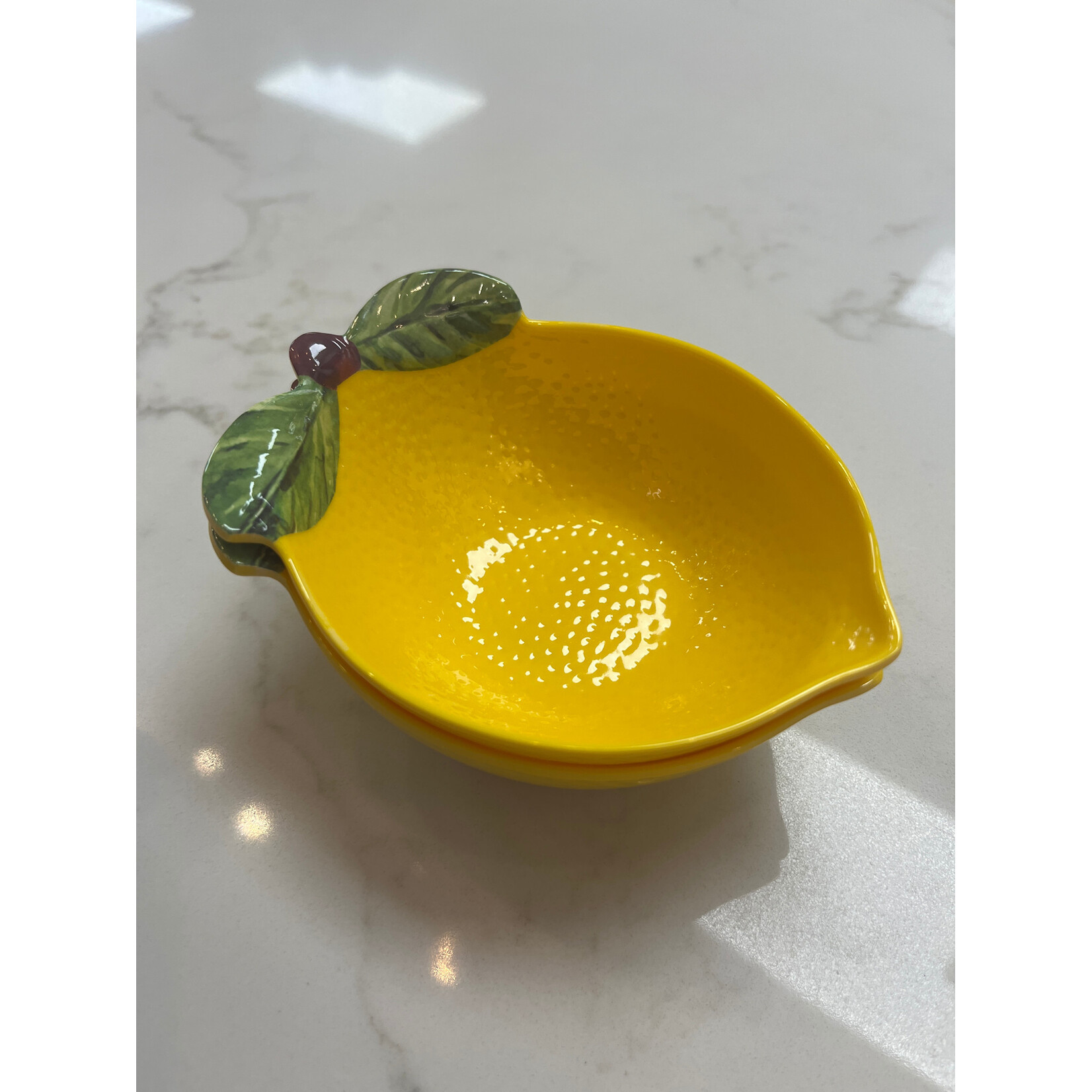 Melamine Pinch Bowl Lemon 5x4 Yellow