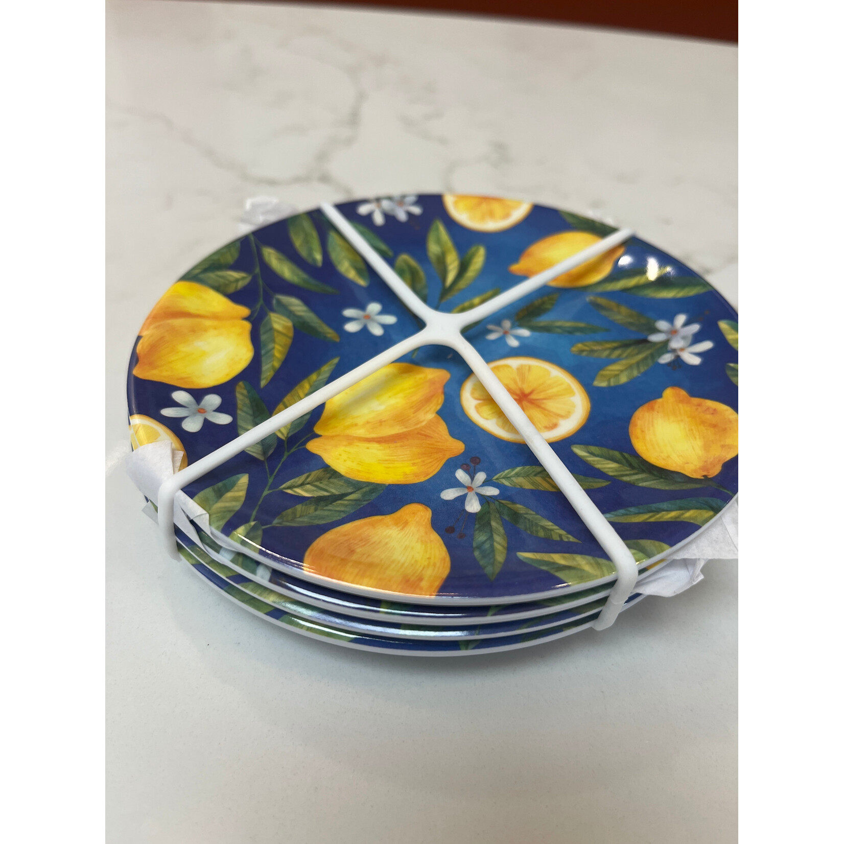 Nibble Melamine Tidbit Capri Plate Set of Four