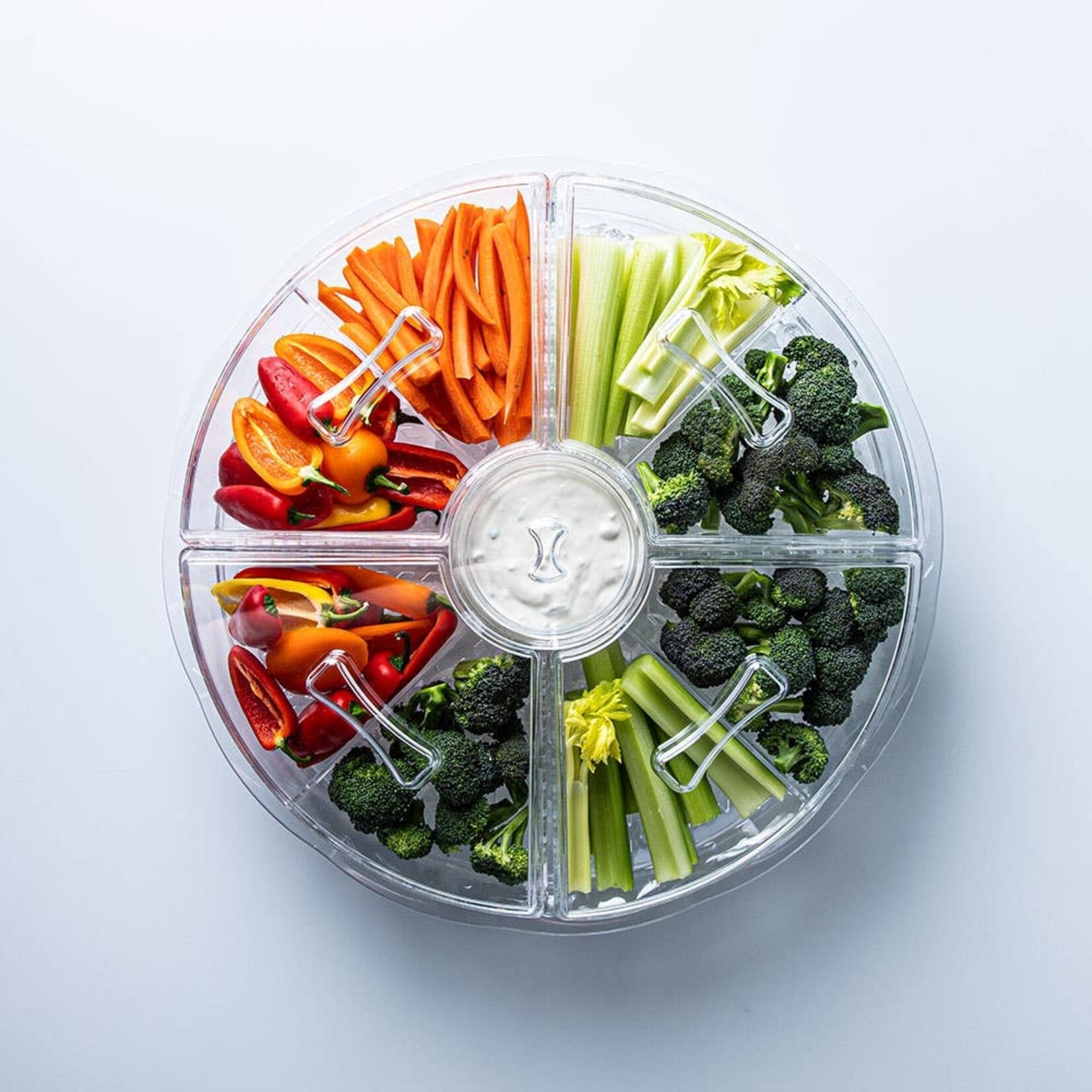 Clear 8 Section Tray Set