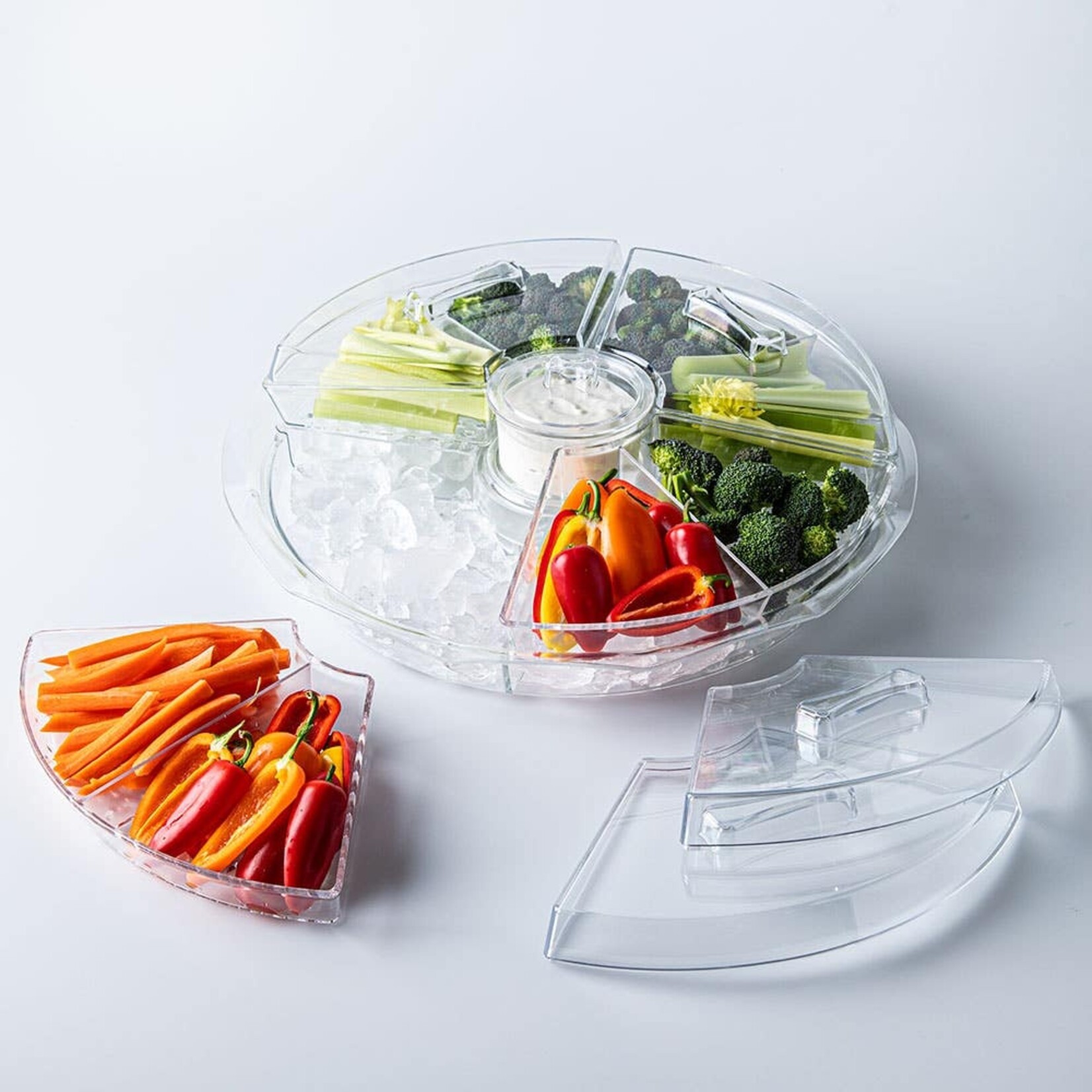 Clear 8 Section Tray Set