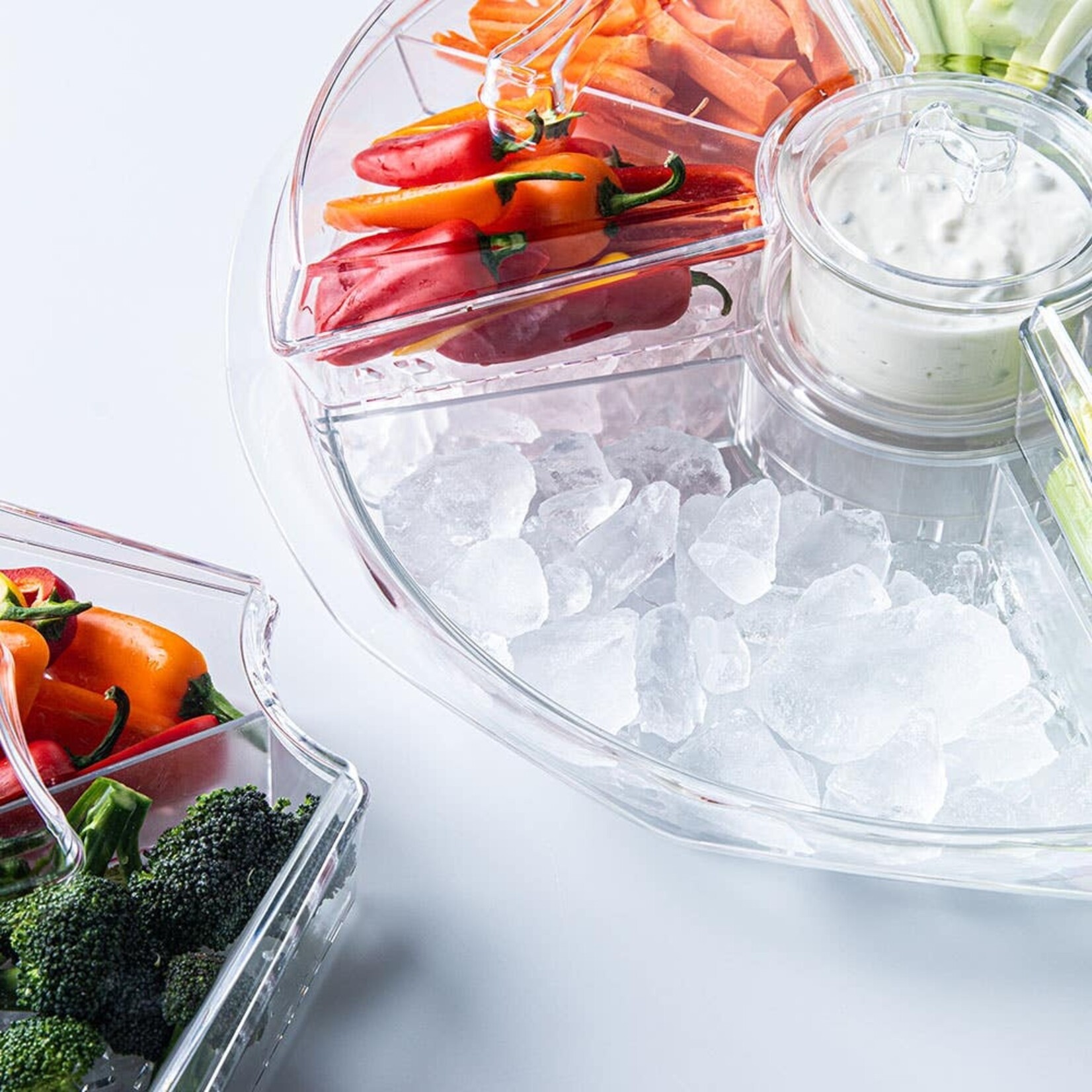 Clear 8 Section Tray Set