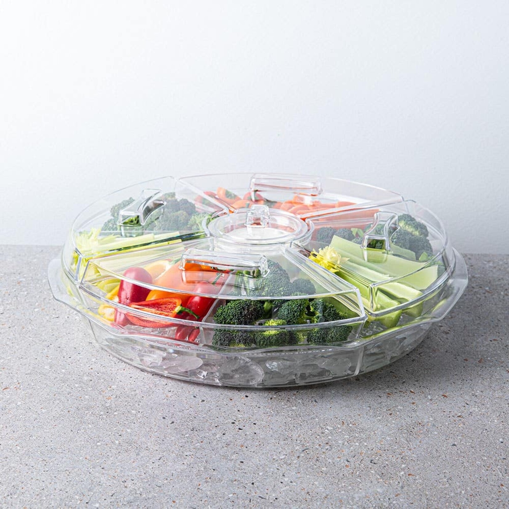 Clear 8 Section Tray Set
