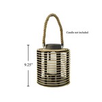 MDF - Rattan Lantern, Cyl. 8.25x9.25 "