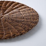 Graceful Woven Brown Polyratten Placemat 15" Round