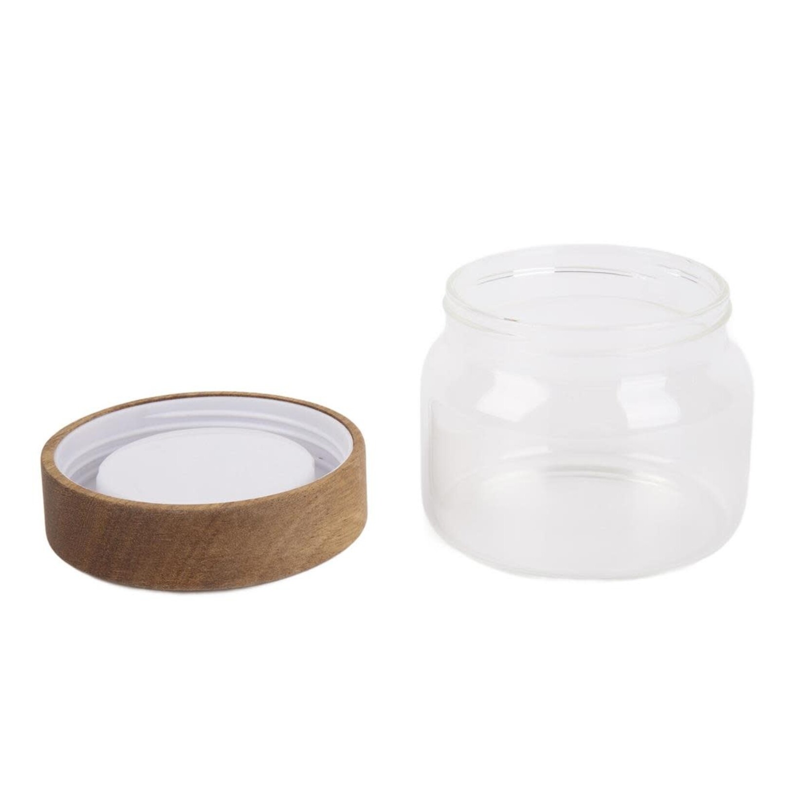 Glass storage Jar w/ Acacia Wood Lid 350ml