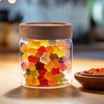 Glass storage Jar w/ Acacia Wood Lid 850ml