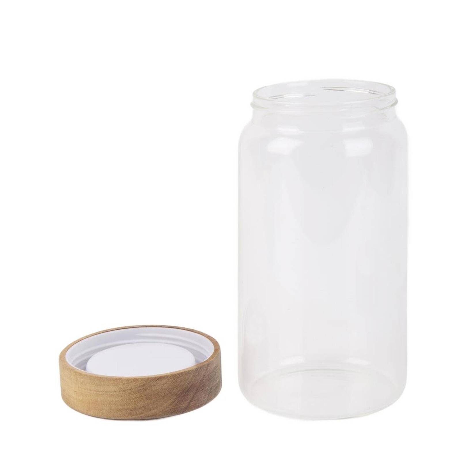 Glass storage Jar w/ Acacia Wood Lid 1150ml