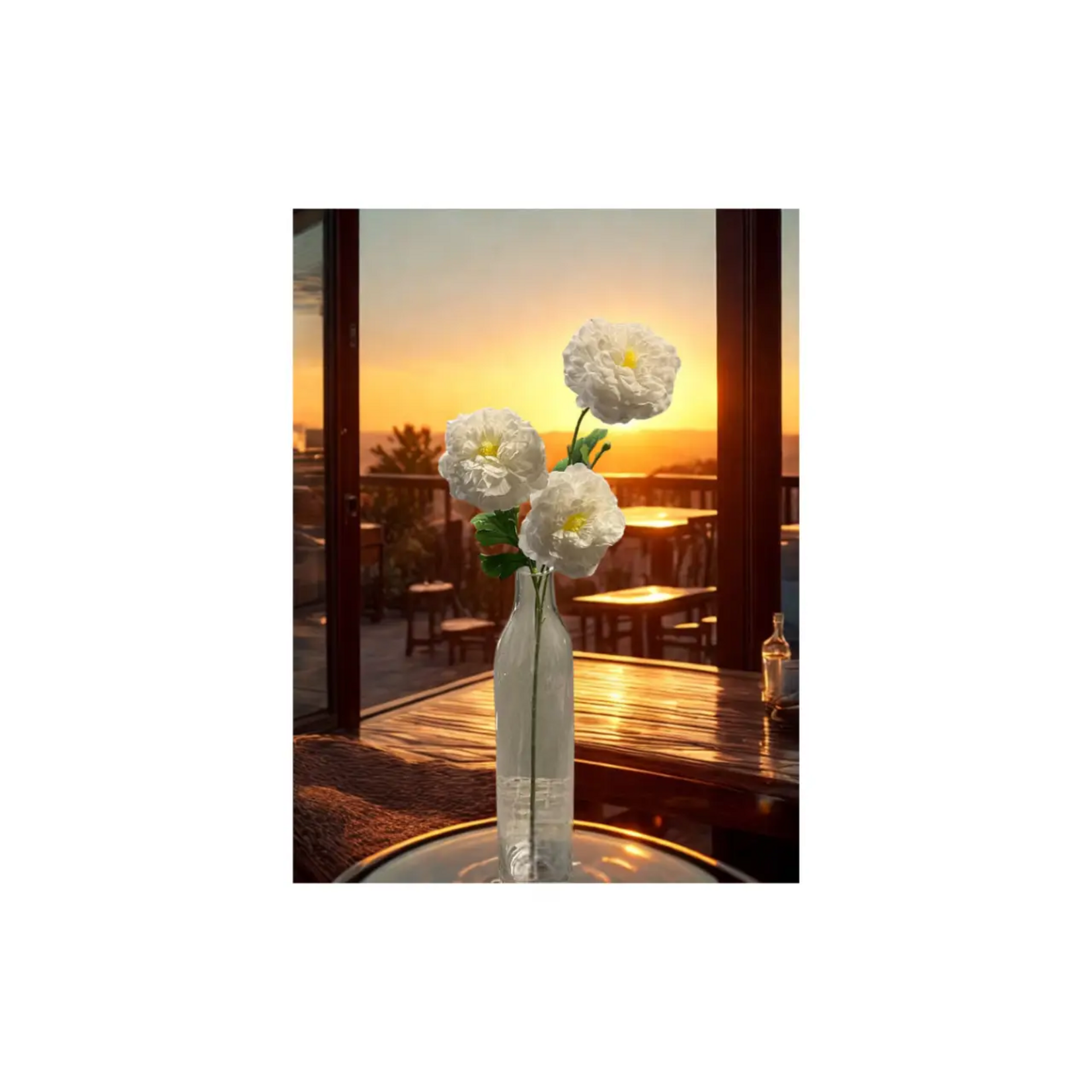 Thousand Petal Lotus Spray 27″ X3 – White