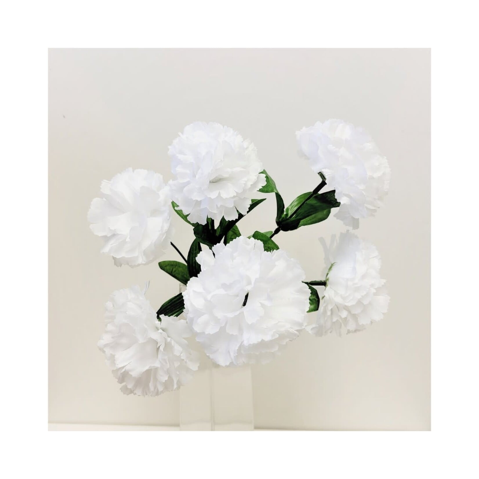 CARNATION BUSH x6 10″ – WHITE