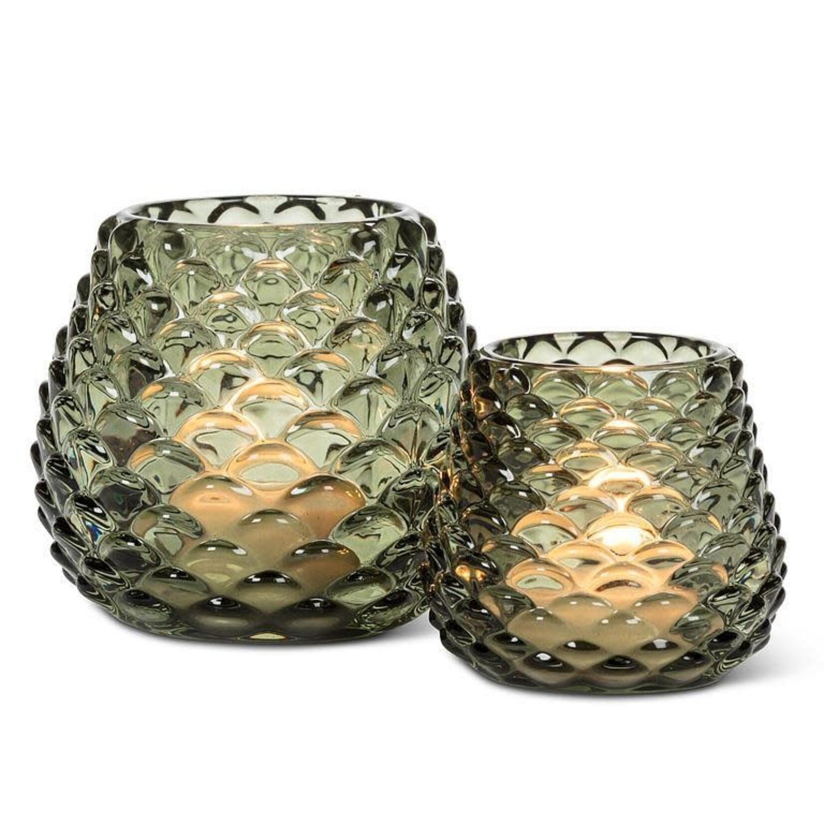 Medium Pinecone Tealight - Green
