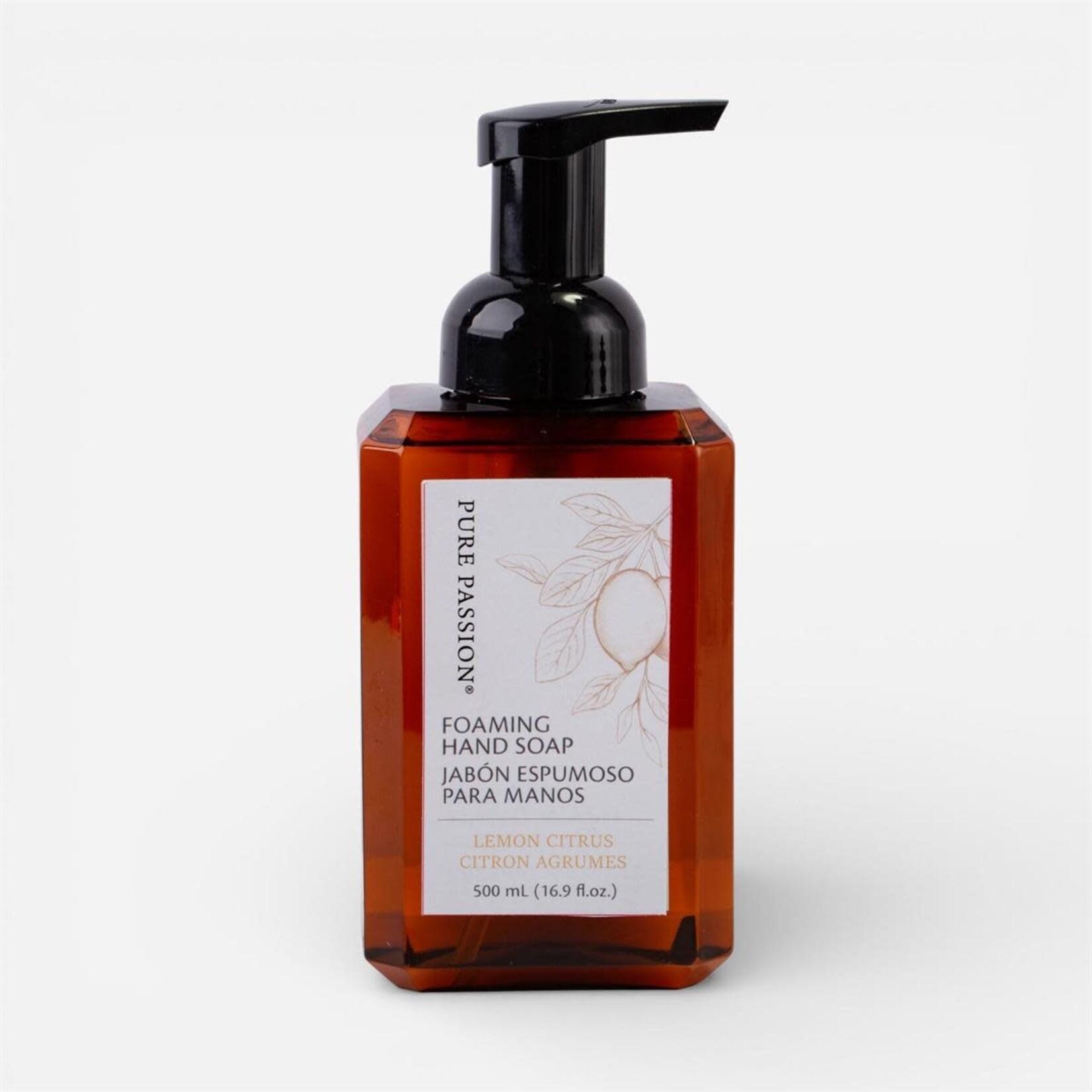 Self Foaming Hand Soap, Square Vintage Bottle, Lemon Citrus