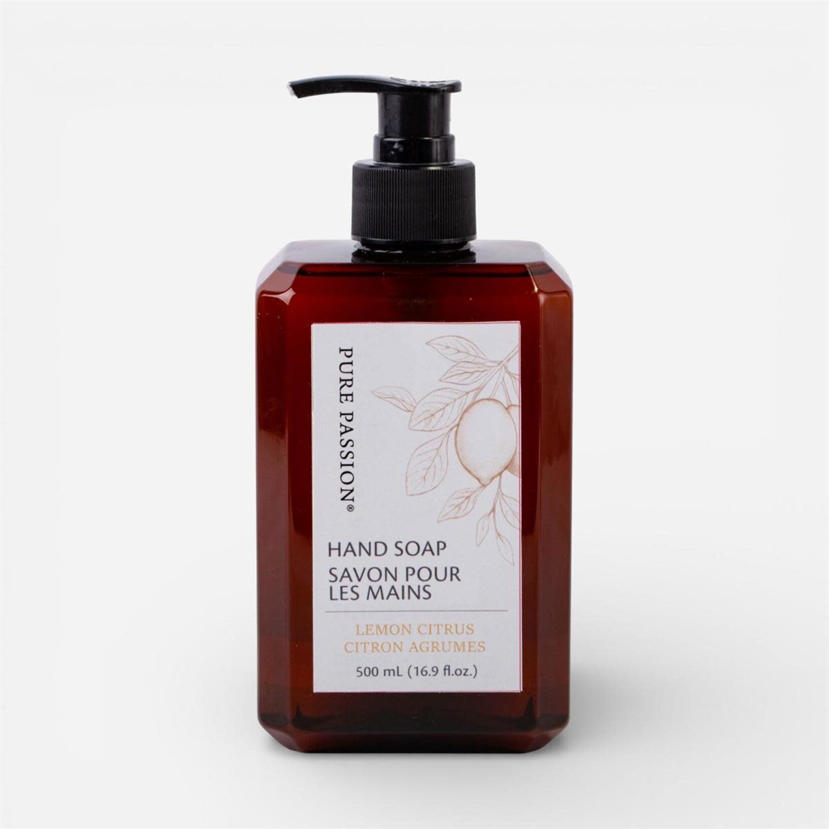 Hand Soap, Square Vintage Bottle, Lemon Citrus 520Ml