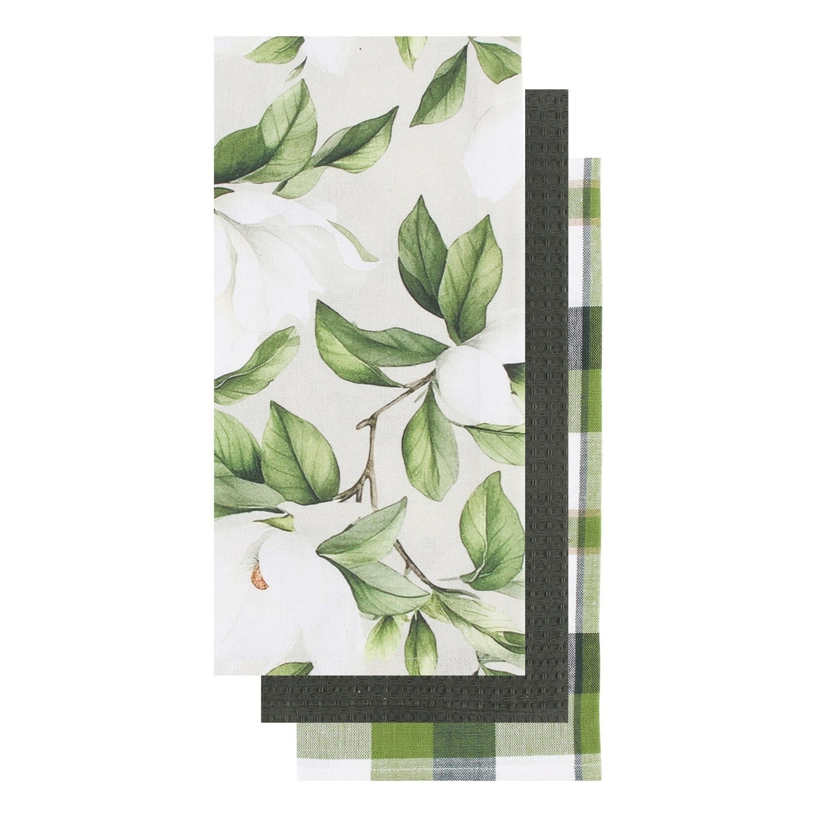 White Blossom Tea Towel Set Of 3 White