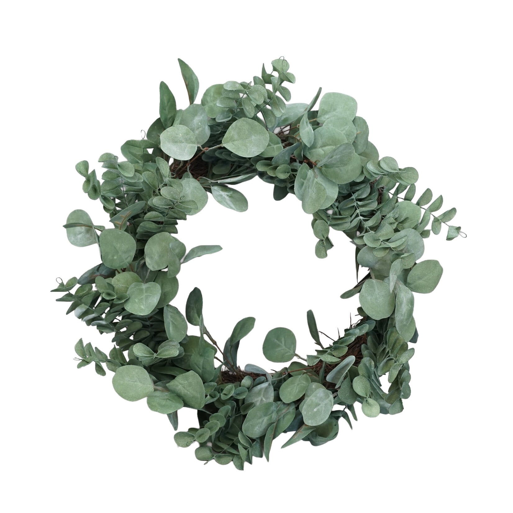 WREATH MIXED EUCALYPTUS LEAVES 23.5″ GREEN