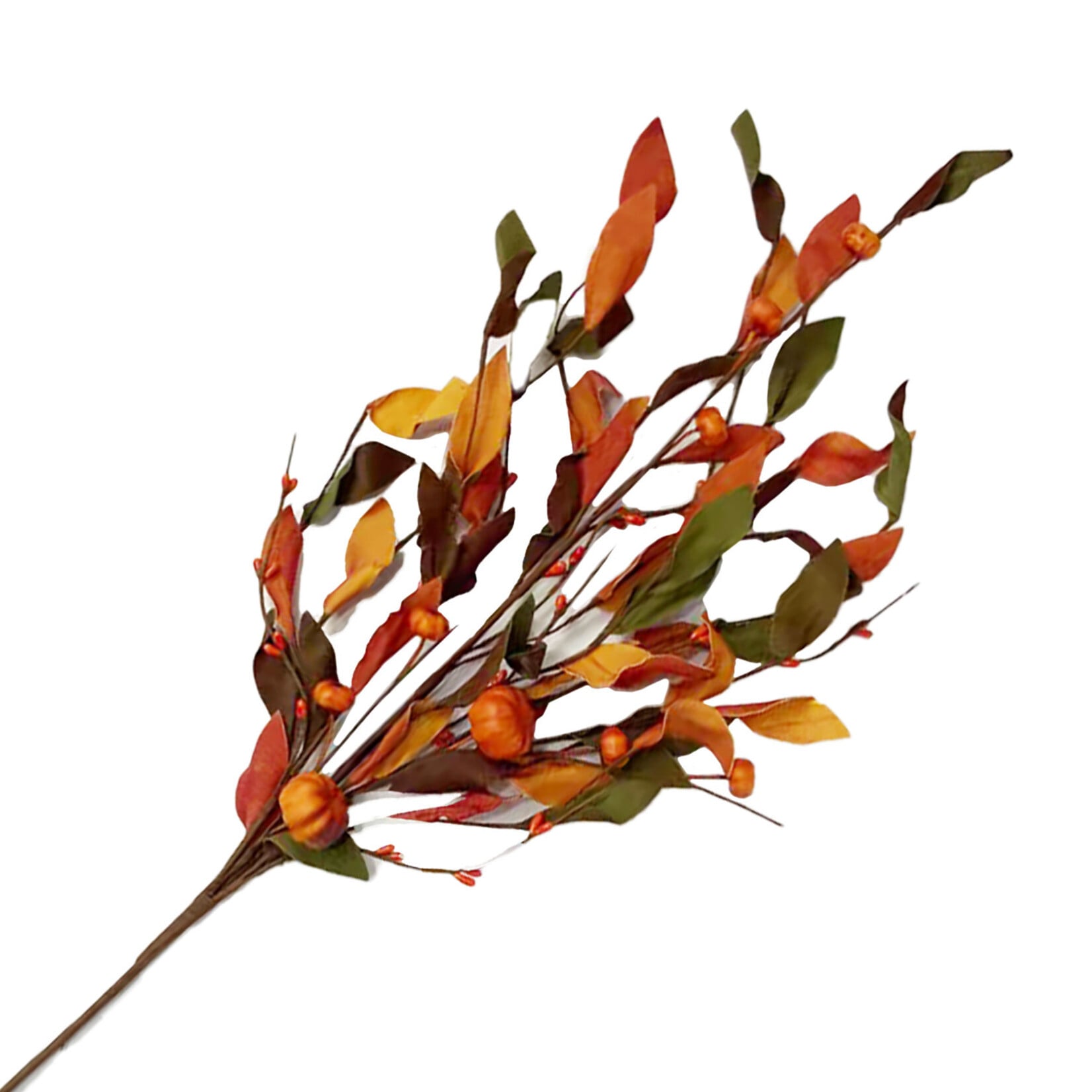 FALL SPRAY LEAF W/ MINI PUMPKINS & BERRIES 31.5″ ORANGE/MULTI