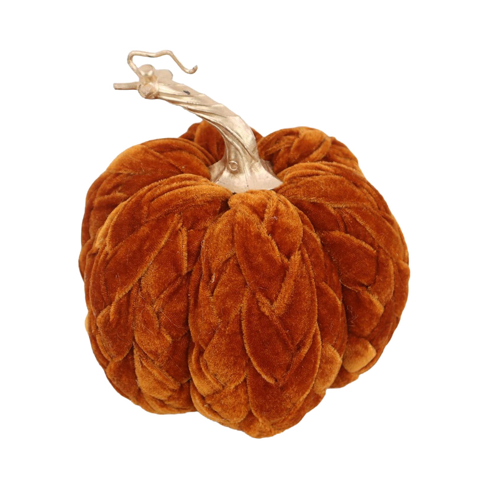 FALL PUMPKIN VELVET BRAIDED 6.5″ RUST/BURNT ORANGE