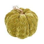 FALL PUMPKIN VELVET BRAIDED 8″ CHARTREUSE GREEN