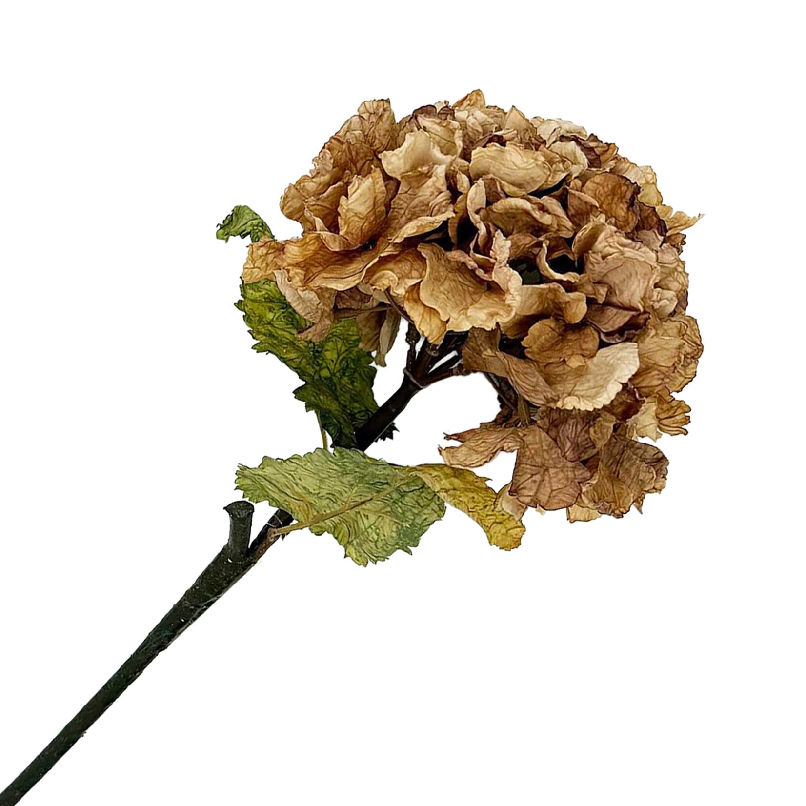 FALL STEM HYDRANGEA DRIED LOOK 22″ BROWN TAN VINTAGE