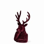 Medium Stag Bust with Arm Up - Burgundy
