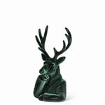 Medium Stag Bust with Arm Up - Green