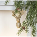 Glitter Reindeer Bust Ornament