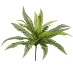 Fern 17.5 Inch Multi Leaf Bush Stem