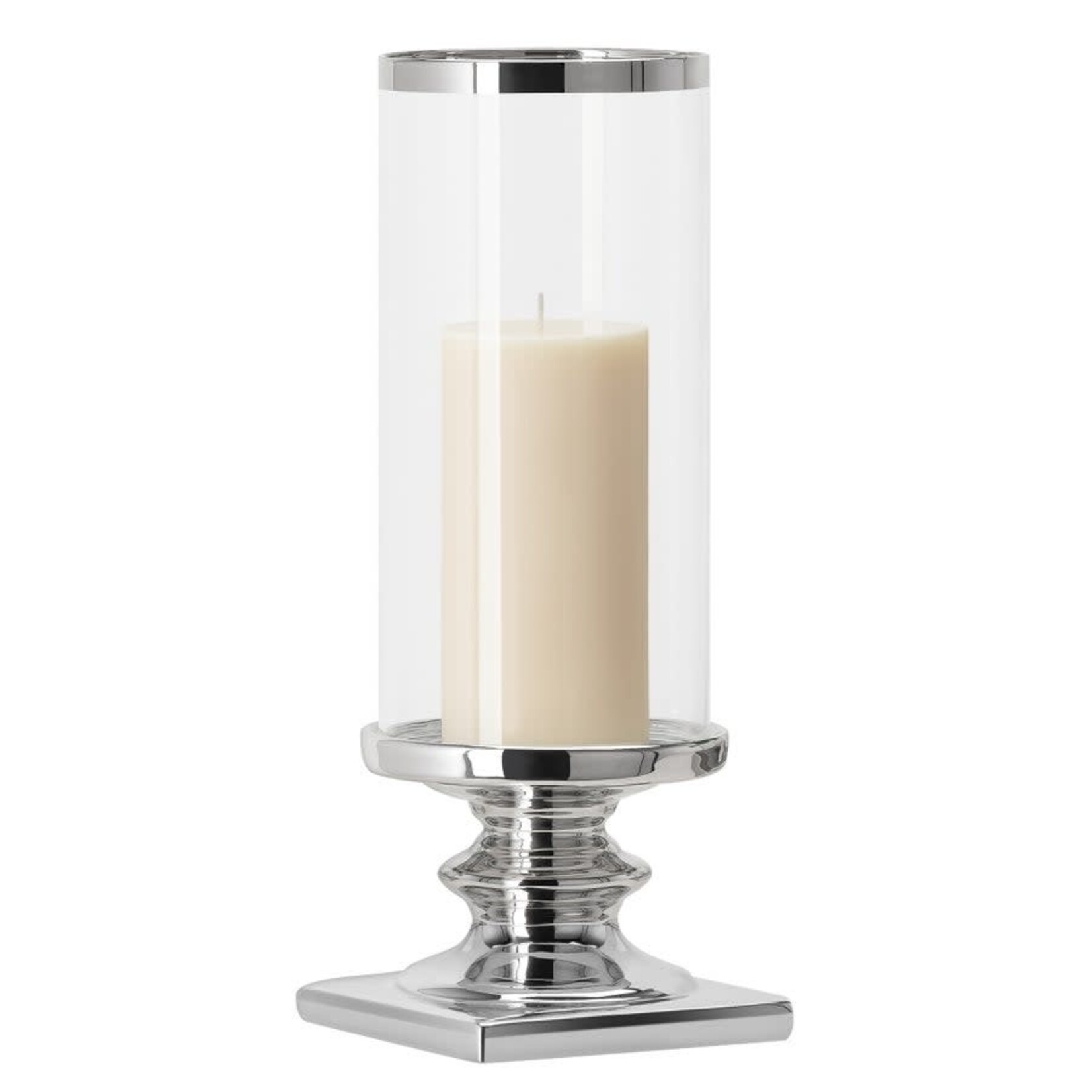 Tall Glass Hurricane Candle Holder - 14"