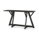 Jennings 54.0L x 16.0W x 29.5H Dark Brown Wood Console Table