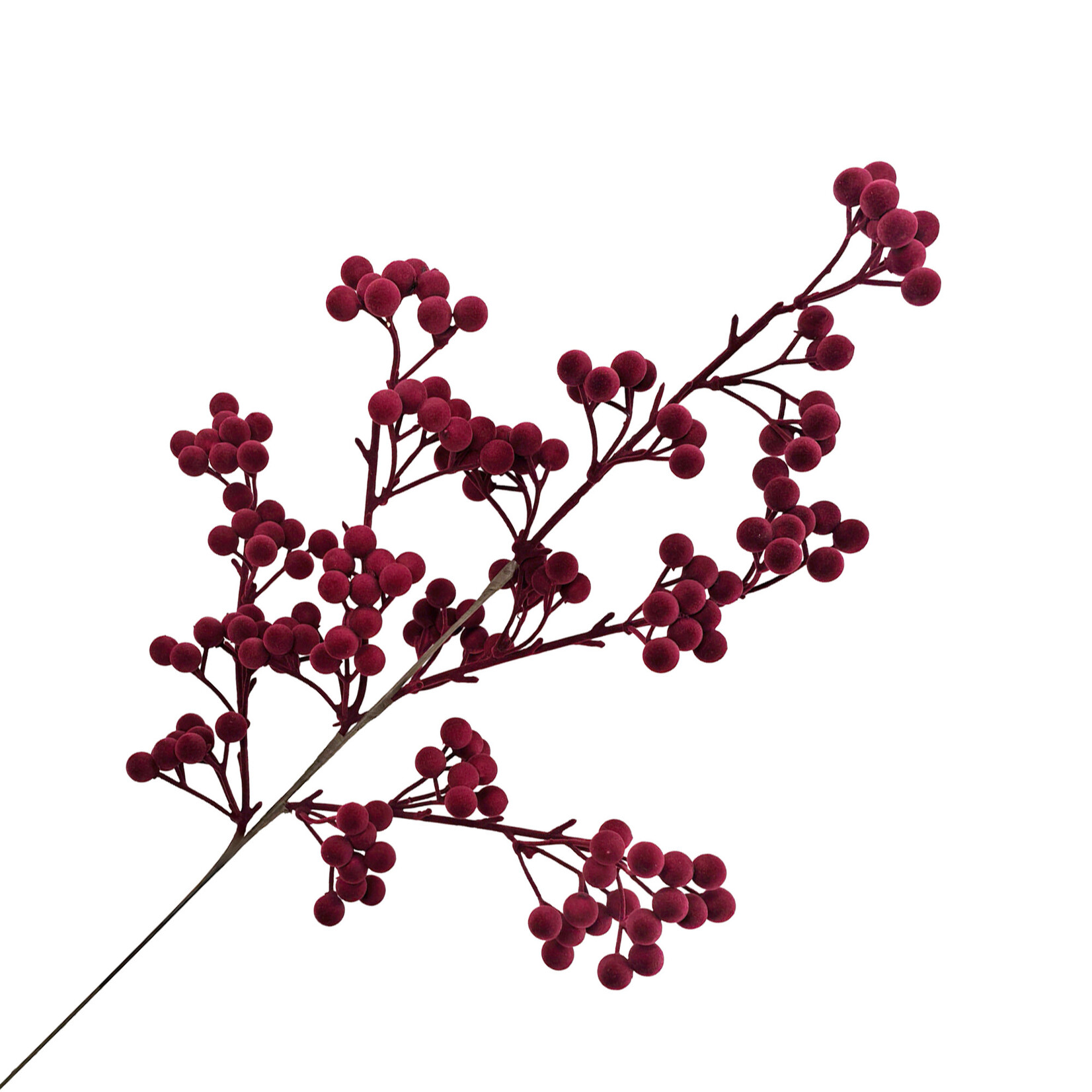 BERRY PICK FLOCKED 28″ BURGUNDY POLY FOAM BASE