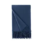 Bella 50" x 60" Pashmina Style Throw, Navy