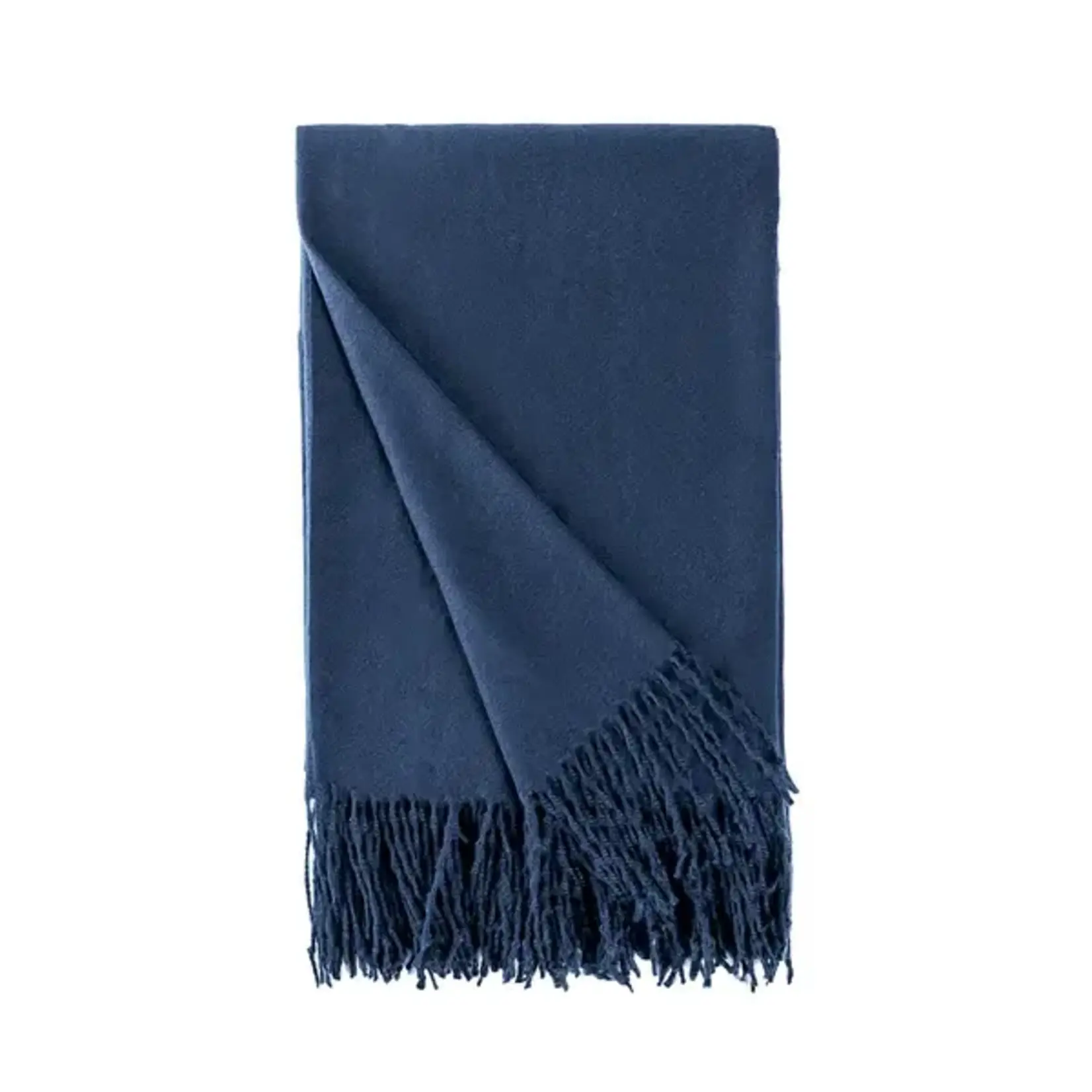 Bella 50" x 60" Pashmina Style Throw, Navy