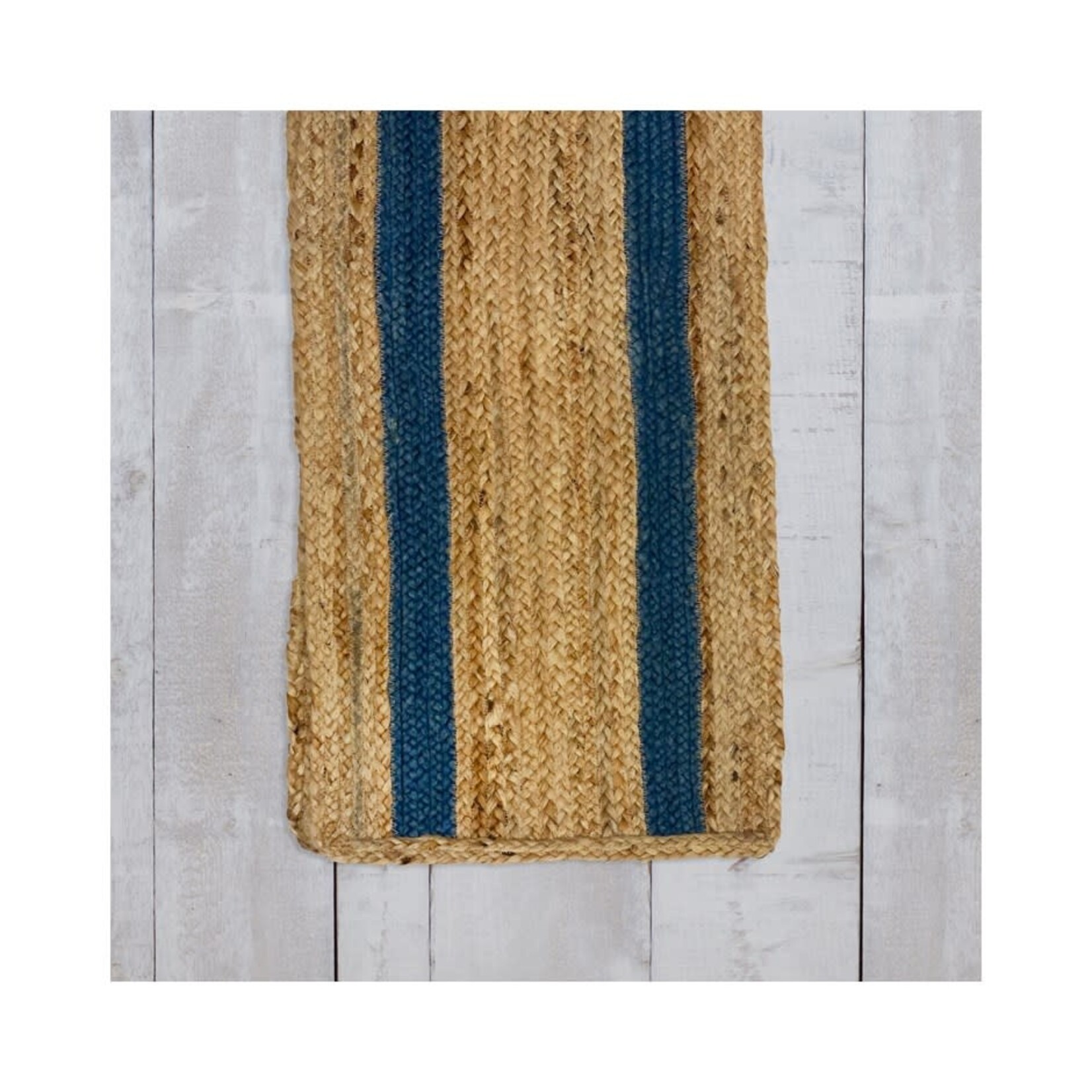 Bold Stripe Table Runner Blue