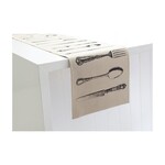 Vintage Cutlery Table Runner Black