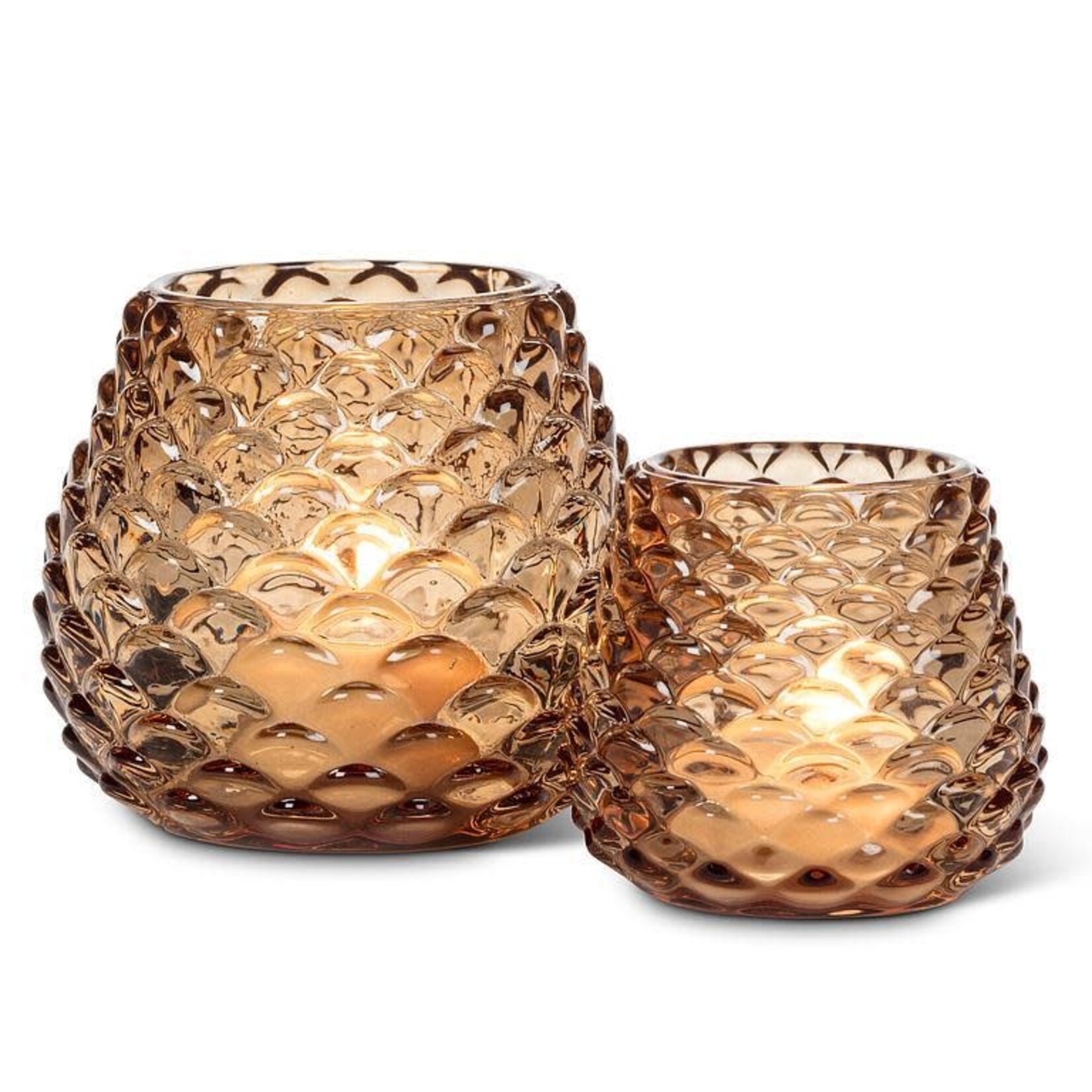 Medium Pinecone Tealight - Amber