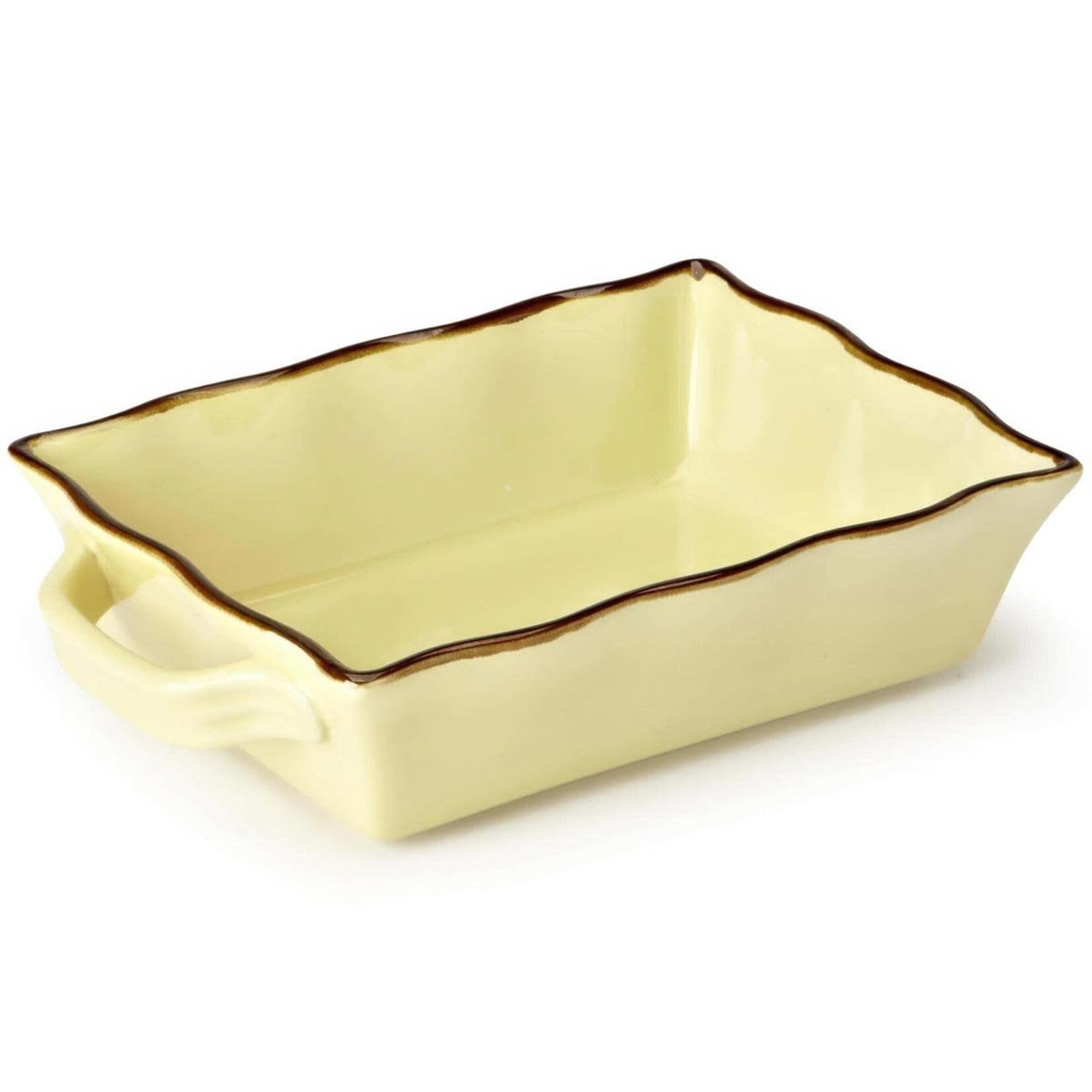 TUSCANA FLUTED BAKEWARE RECT. SML 20.5 X 16 X 6 CM YELLOW