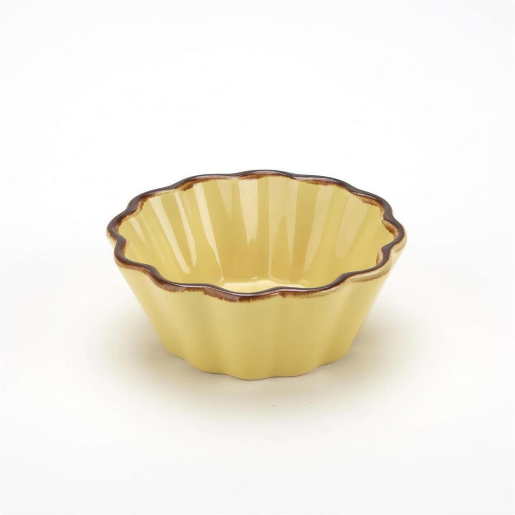 TUSCANA FLUTED MINI PIE DISH 12 CM DIA. X 5.5 CM YELLOW