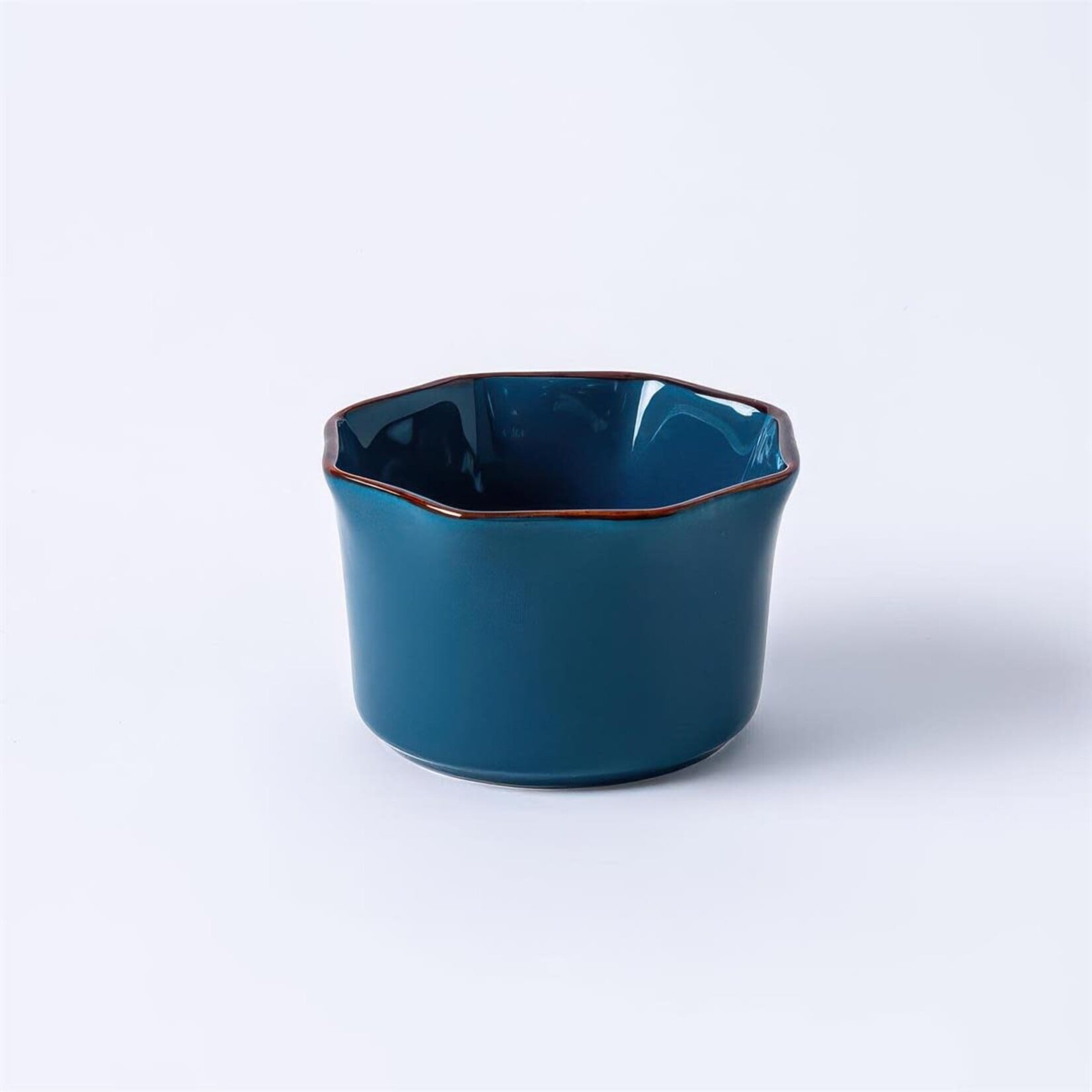 TUSCANA FLUTED RAMEKIN 10 CM DIA. X 6 CM PEACOCK