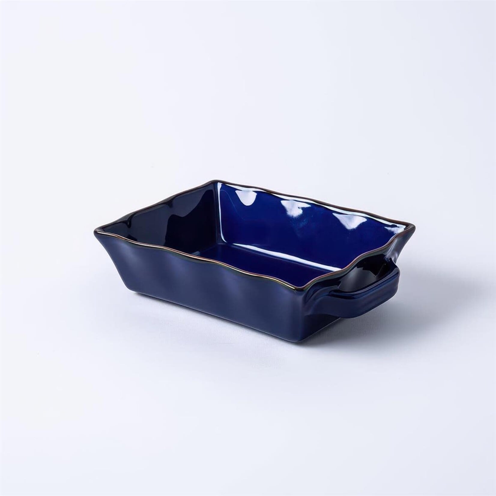 TUSCANA FLUTED BAKEWARE RECT. SML 20.5 X 16 X 6 CM NAVY