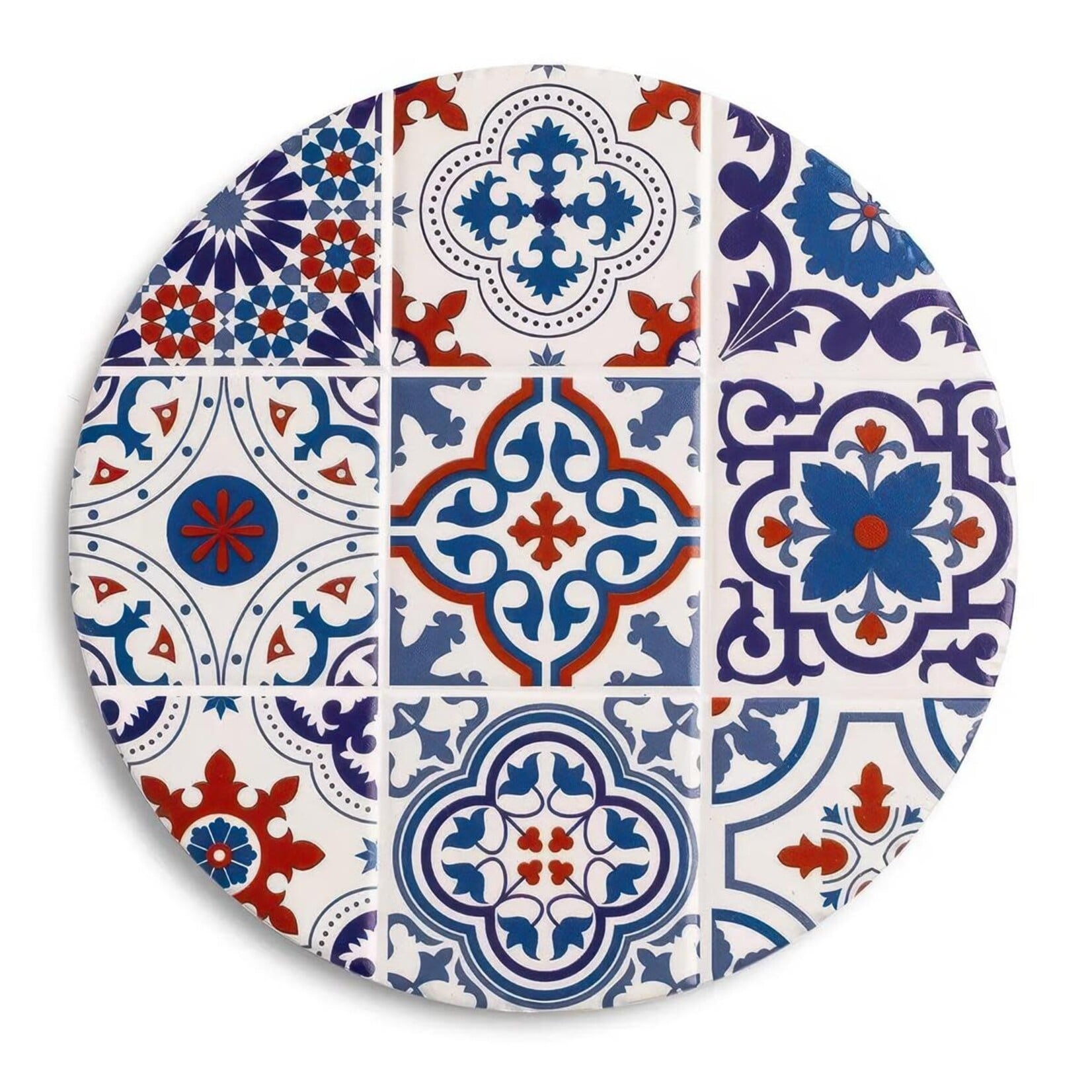 CERAMICA PRINTED CERAMIC TRIVET SPANISH TILE 20 CM DIA. MULTI COLOUR