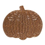 Pumpkin Woven Round Placemat Rust
