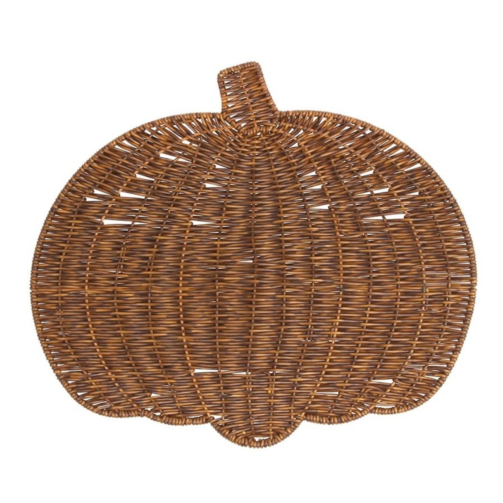 Pumpkin Woven Round Placemat Rust
