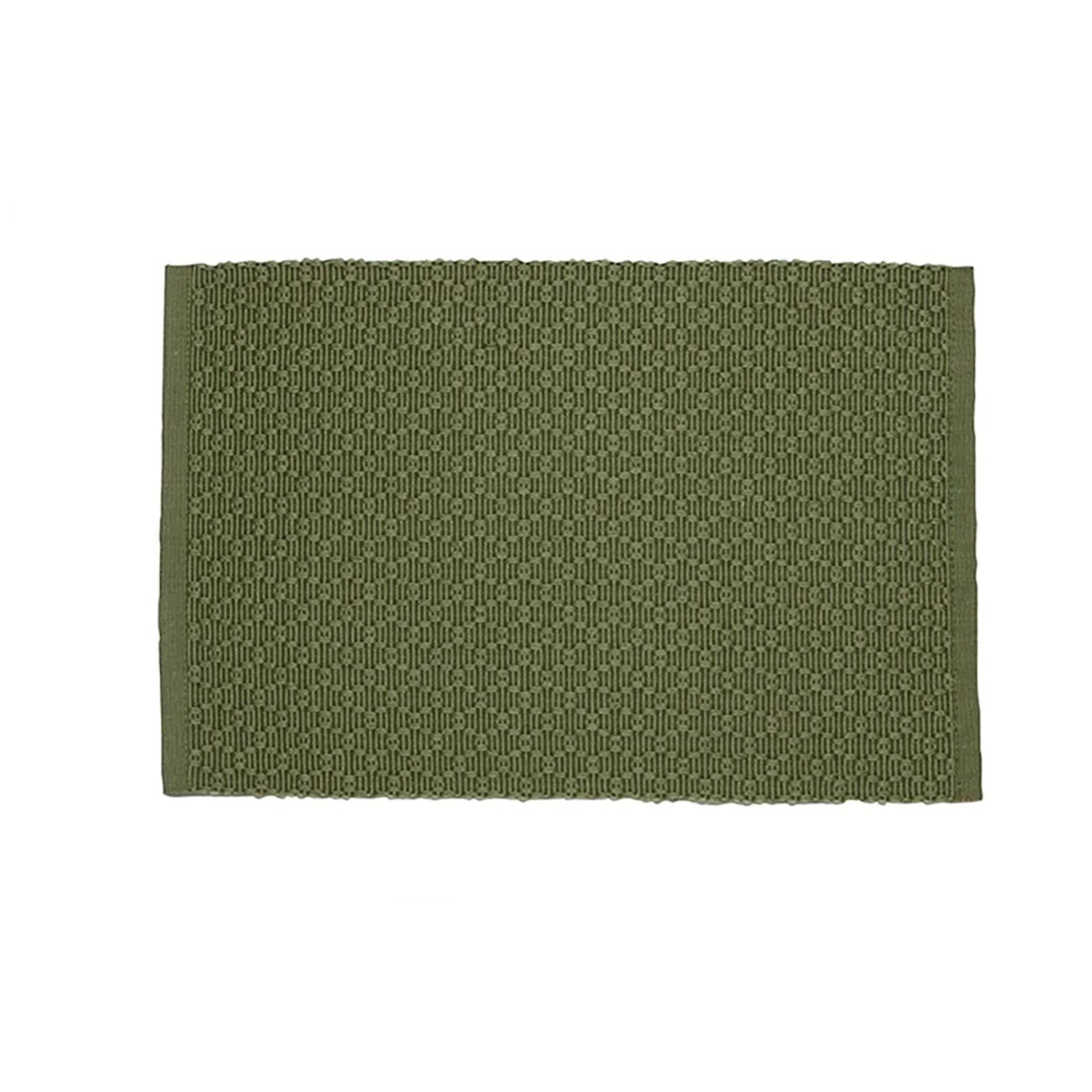 Diamond Ribbed Woven Placemat Olive