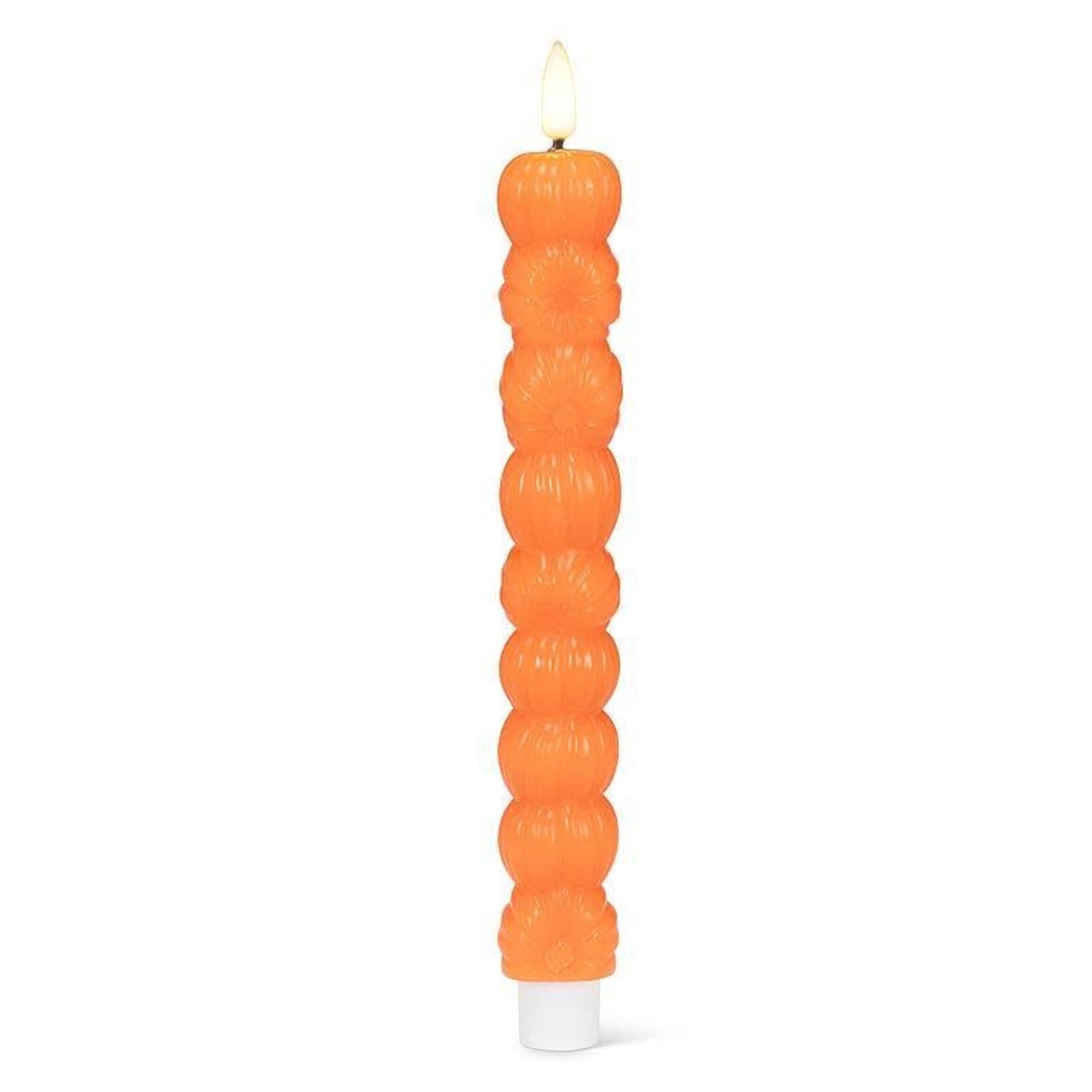 Stack Pumpkin LED Tapers. Set of 2