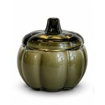 The Scented Market Green Glass Pumpkin 2 Wick Soy Candle | Pumpkin Spice Cake