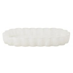 Bodico, Scalloped Tray, white marble effect