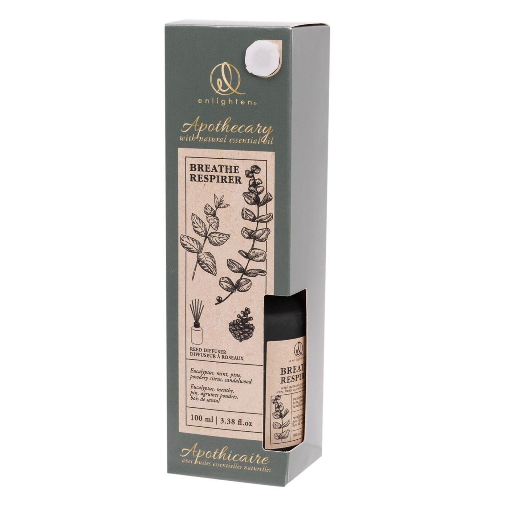 Enlighten 100ml Reed Diffuser, Breathe, Gift Boxed