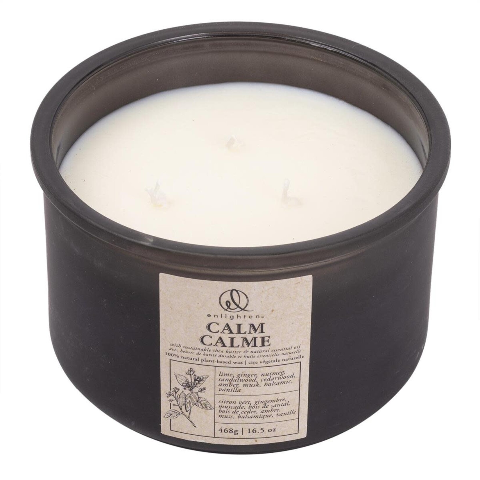 Enlighten Scented Candle w/Cork Lid, 3-wick, Calm, 468g