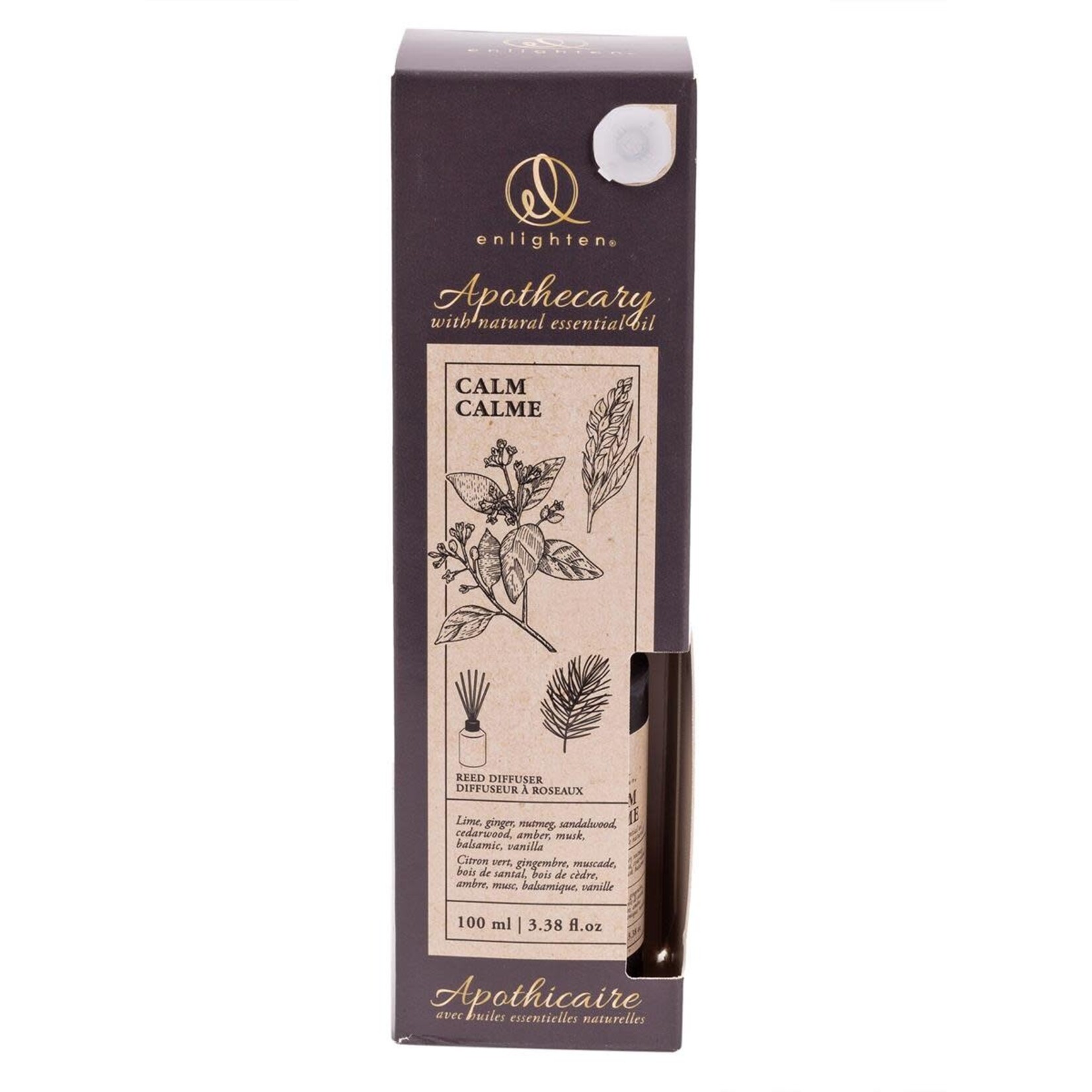 Enlighten 100ml Reed Diffuser, Calm, Gift Boxed
