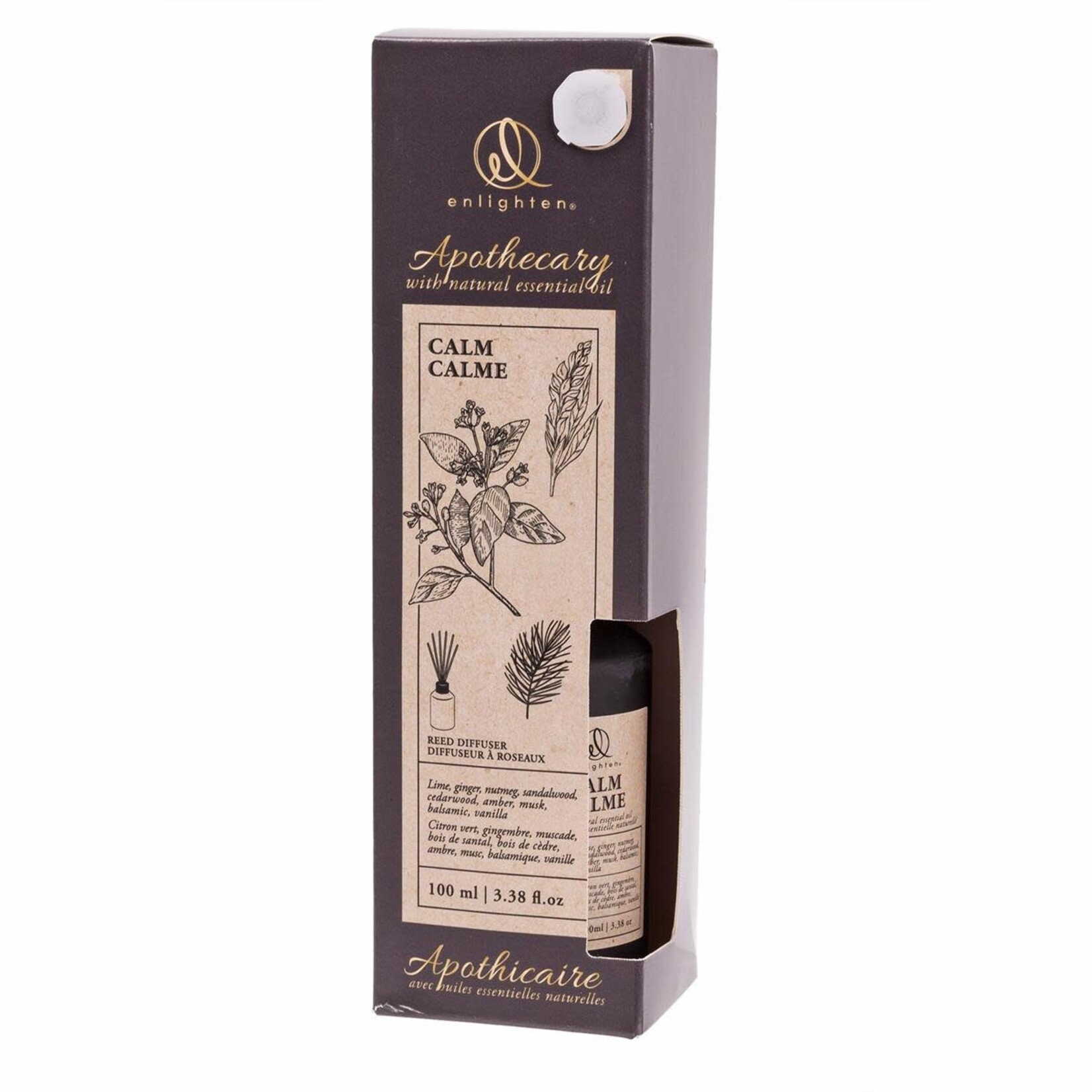 Enlighten 100ml Reed Diffuser, Calm, Gift Boxed