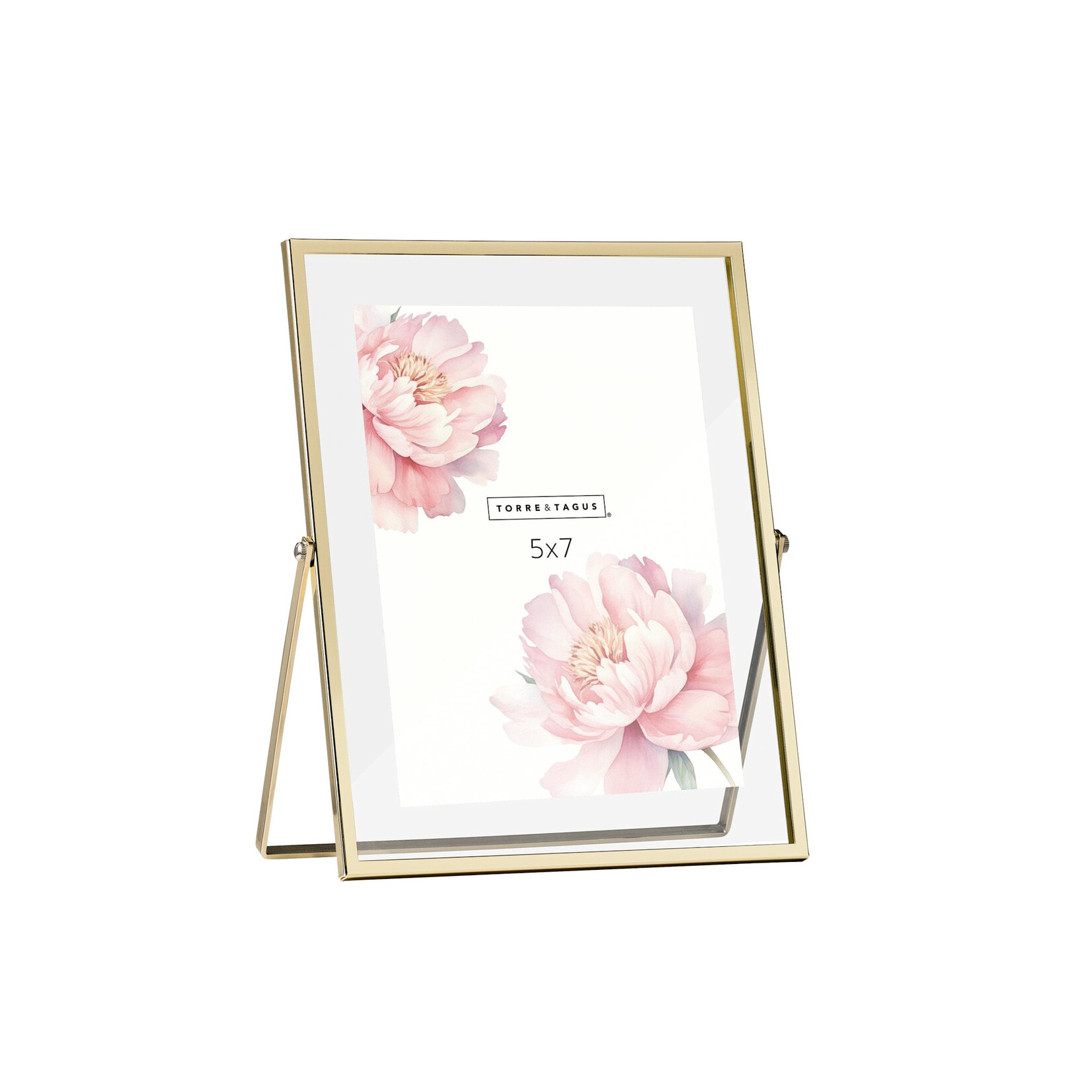 Trim Glass Panel 5x7 Gold Metal Photo Frame